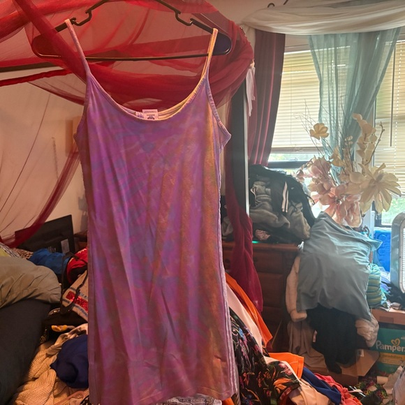 adidas Dresses & Skirts - adidas tie dye dress very cute pink ,yellow,orange, blue green pastel color